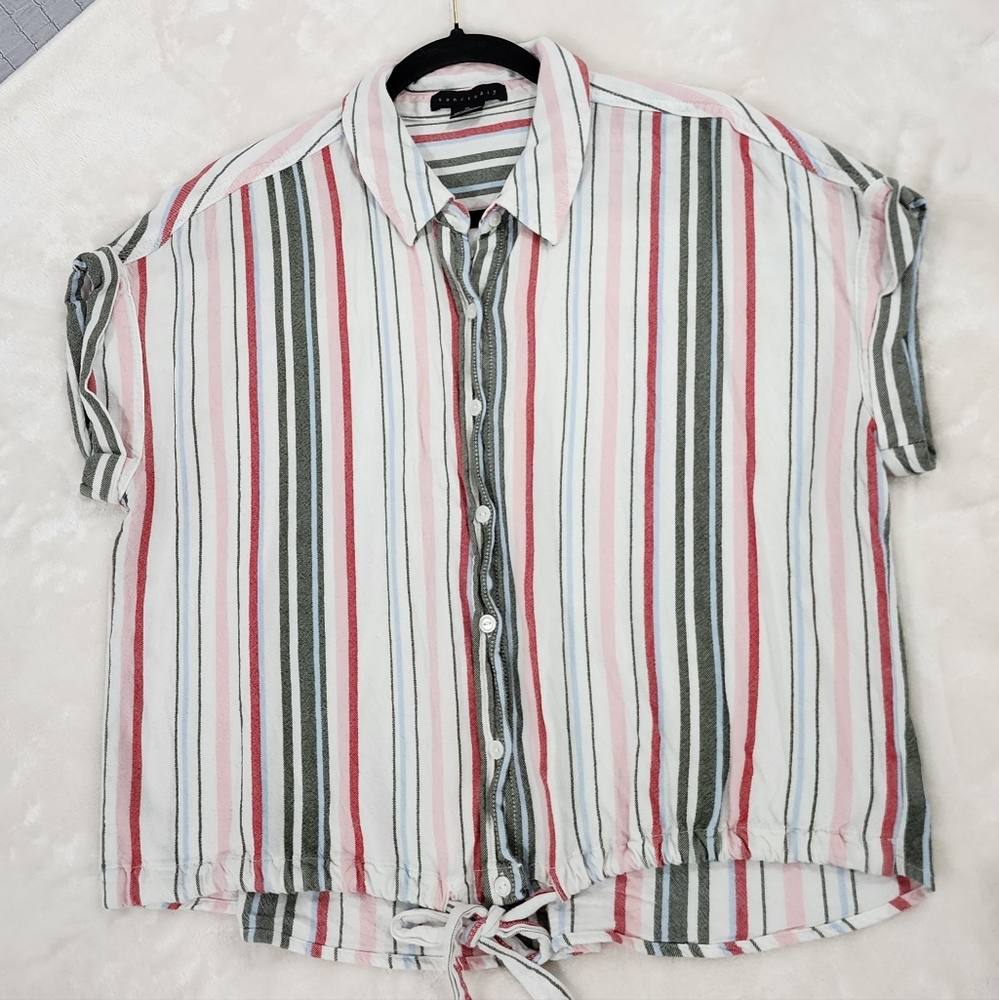 Sanctuary Miles Borrego Sunset Stripe Blouse Size X-Large